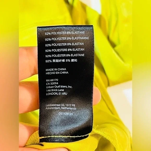 Urban Outfitters Jillian Satin Halter Mini Dress in Light Green Size Large NWOT - Picture 9 of 13